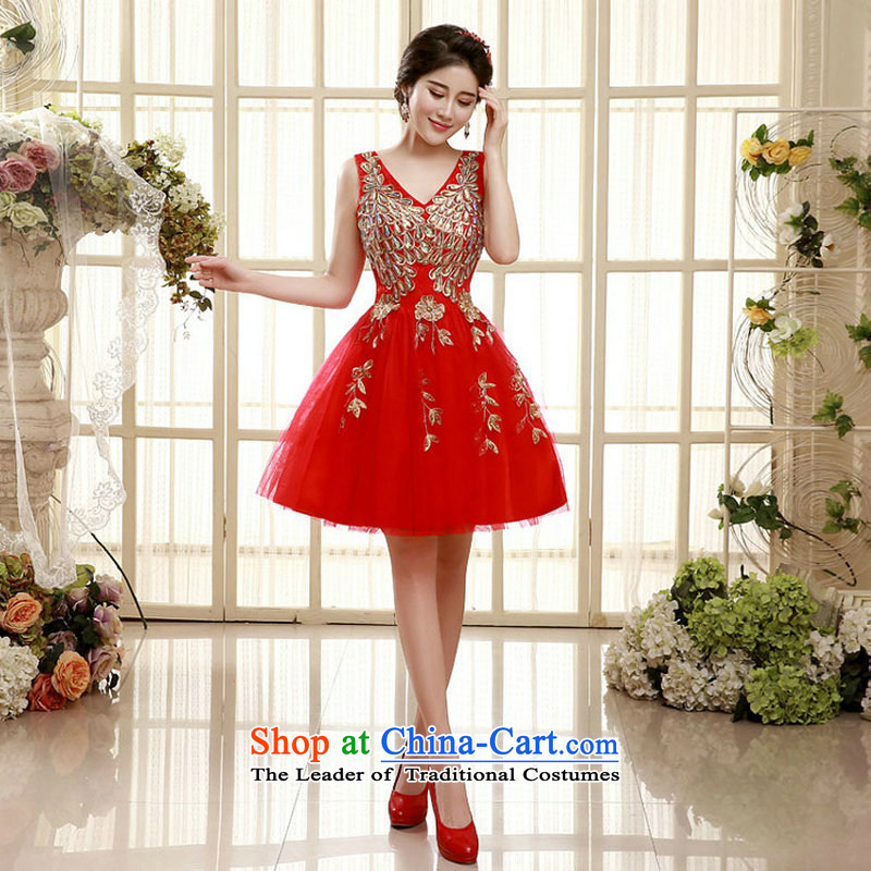 There is also optimized 8d dress 2015 new shoulders lace Sau San spring and summer short, under the auspices of the betrothal dress xs5546 red color 9M, yet optimized shopping on the Internet has been pressed.