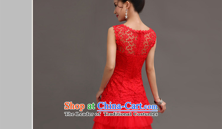 International dress talks 2015 new short, red dress uniform Korean brides bows shoulders lace bridesmaid mission Dress Code Red S picture, prices, brand platters! The elections are supplied in the national character of distribution, so action, buy now enjoy more preferential! As soon as possible.