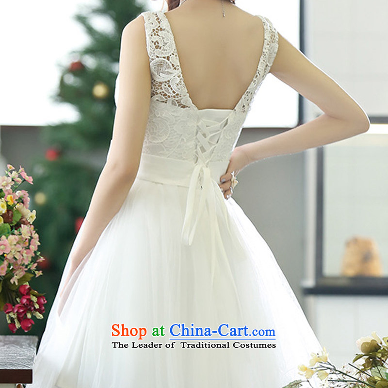 Pull a cluster of Memnarch   2015 Spring/Summer embroidery OSCE root yarn sleeveless tank dresses ultra-bon bon skirt wear bridesmaid small dress uniform white S, pull the show a cluster of Memnarch shopping on the Internet has been pressed.