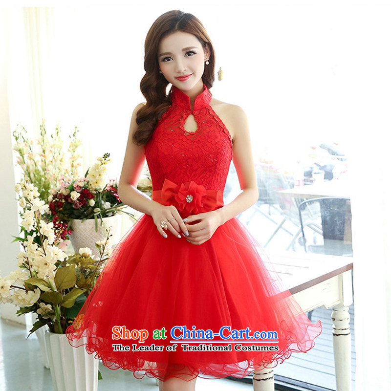 Lok Yan Sha moderator evening dress Company Annual Spring 2015 new bride bows services bon bon skirt bridesmaid Dress Short, Red XL, Lok Yan Sha , , , shopping on the Internet
