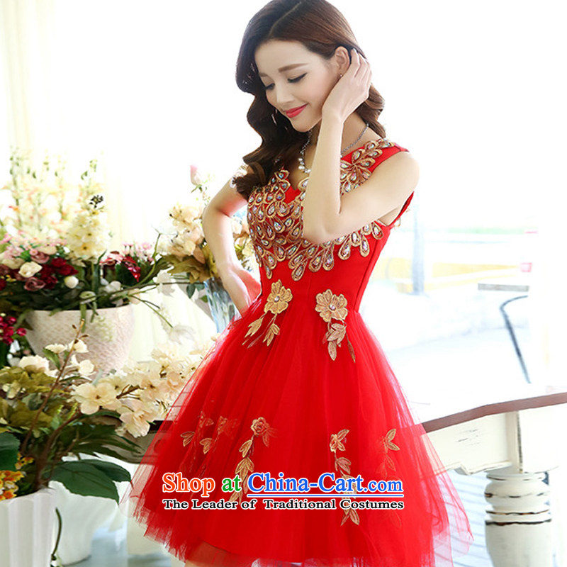 Lok Yan Sha   2015 Spring Festival long-sleeved red lace dresses Sau San video thin bows new), Female large red dress skirt S, Lok Yan Sha , , , shopping on the Internet