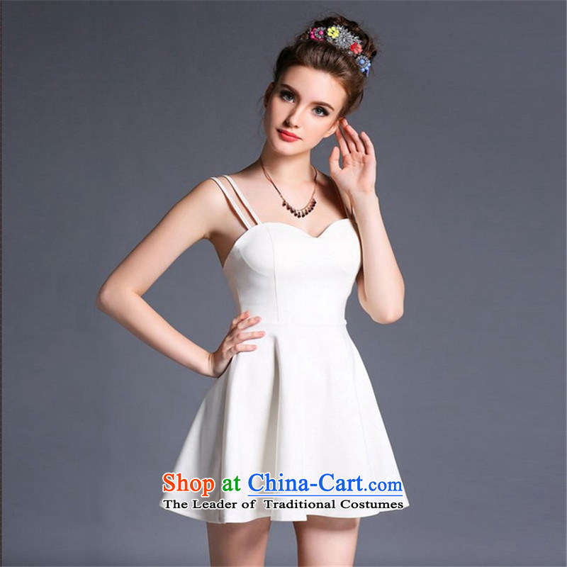 Connie, Texas 2015 new western sexy back and chest low-wrapped straps short skirts and skinny graphics, forming the dress bare shoulders dresses white S, Connie, Texas , , , shopping on the Internet