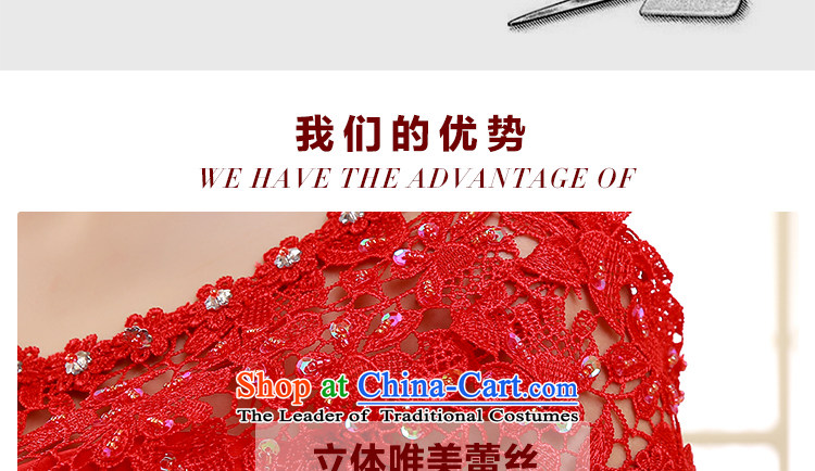 2015 new bridesmaid dress a field shoulder red lace short skirts on chip lace bon bon skirt straps small dress sister skirt RED M picture, prices, brand platters! The elections are supplied in the national character of distribution, so action, buy now enjoy more preferential! As soon as possible.