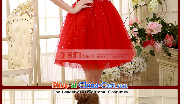 2015 new bridesmaid dress a field shoulder red lace short skirts on chip lace bon bon skirt straps small dress sister skirt RED M picture, prices, brand platters! The elections are supplied in the national character of distribution, so action, buy now enjoy more preferential! As soon as possible.