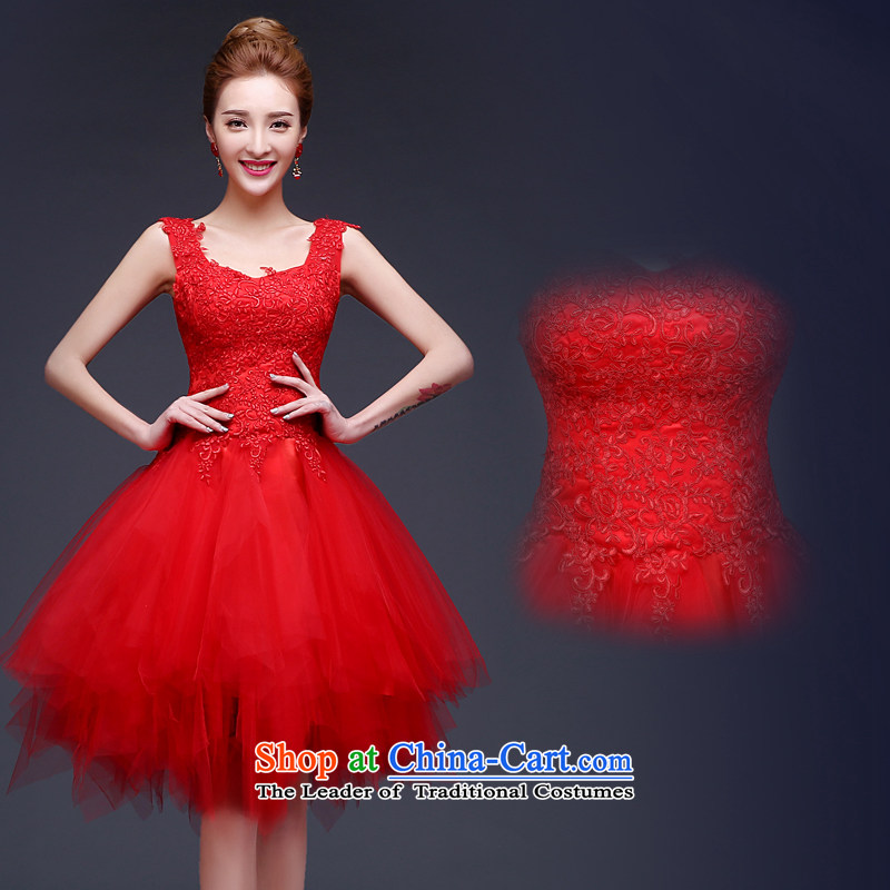 Love So Peng bows Service Bridal 2015 new wedding dresses red short, Wedding Dress shoulders video thin evening dresses Haru-onna L, love so Peng (AIRANPENG) , , , shopping on the Internet
