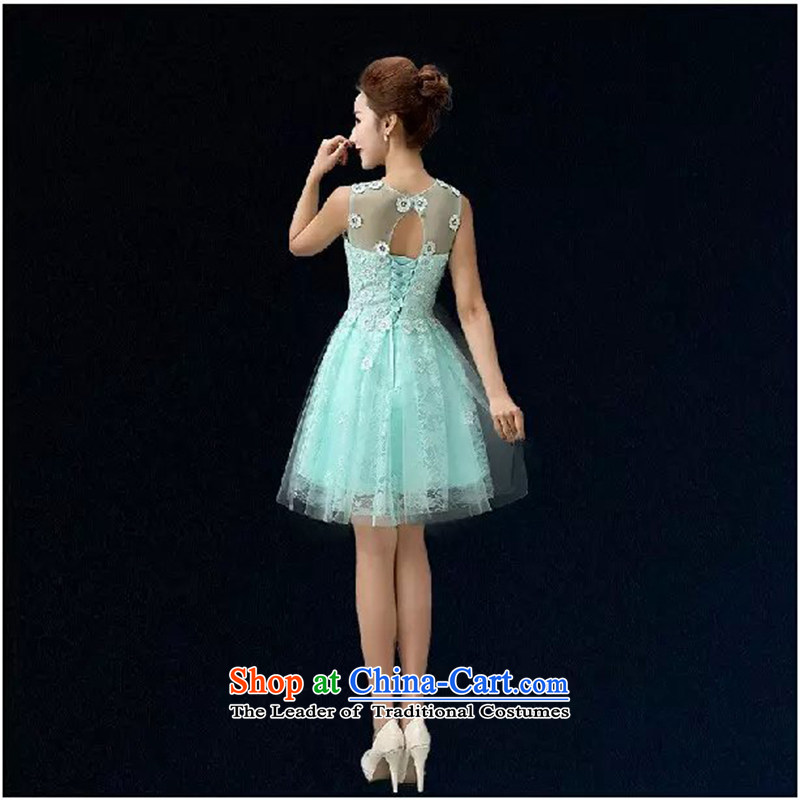 Toasting champagne bride services 2015 New Evening Dress Short, banquet style bridesmaid small dress bon bon XXXL, blue skirt love Su-lan , , , shopping on the Internet