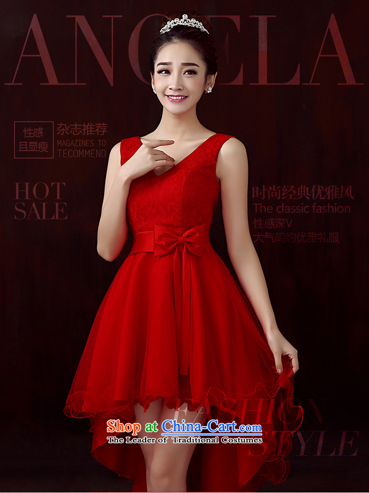 The new bride services front stub drink after a long gown stylish red dress, Wedding Dress spring light yellow L picture, prices, brand platters! The elections are supplied in the national character of distribution, so action, buy now enjoy more preferential! As soon as possible.