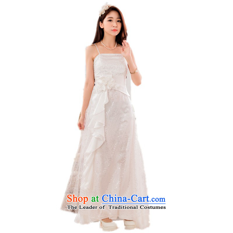 C.o.d. new large stylish light slice and the super star chest dresses xl straps long skirt dress wedding dresses evening drink white blue skirt around 145-165 2XL, land is of Yi , , , shopping on the Internet