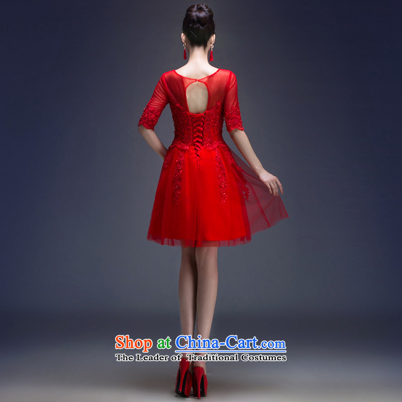 Red bride bows services bride stylish wedding dresses new 2015 Summer lace tie long long thin video   L, Blooming crazy (chunhuaqiuyue) , , , shopping on the Internet