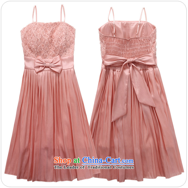 C.o.d. 2015 new summer sweet rose slips xl small red dress bows skirt bridesmaid sister dress skirt of black skirt are approximately 90-120 catties of code is still of the land has been pressed clothes shopping on the Internet