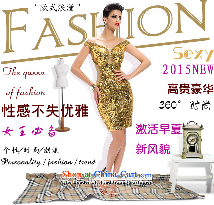 Hei Kaki 2015 New banquet dress continental shoulders evening dresses Love Mary Magdalene was chaired by annual concert chest dress skirt  FT03 GOLDEN XS picture, prices, brand platters! The elections are supplied in the national character of distribution, so action, buy now enjoy more preferential! As soon as possible.