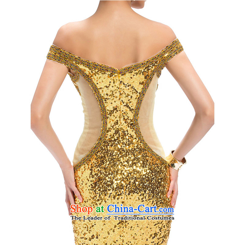 Hei Kaki 2015 New banquet dress continental shoulders evening dresses Love Mary Magdalene was chaired by annual concert chest dress skirt  FT03 GOLDEN XS, Hei Kaki shopping on the Internet has been pressed.