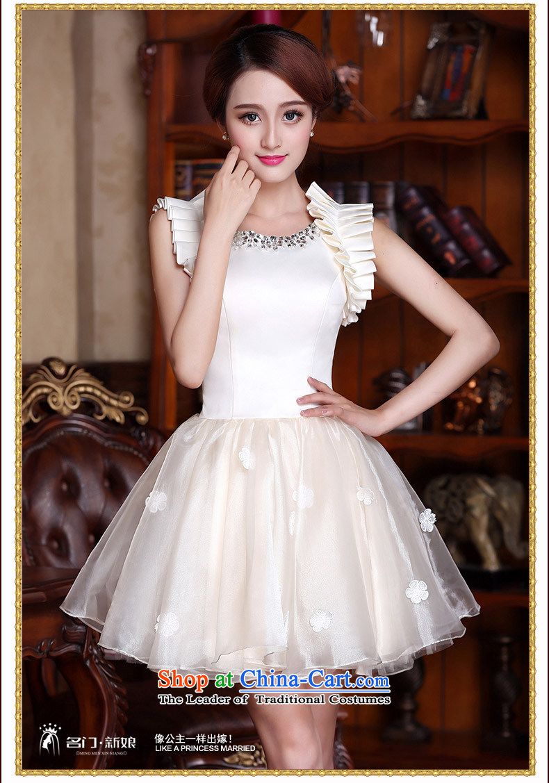 A Bride wedding dresses 2015 Spring bridesmaid dress small dress stylish and simple bows services 2104 champagne color M picture, prices, brand platters! The elections are supplied in the national character of distribution, so action, buy now enjoy more preferential! As soon as possible.