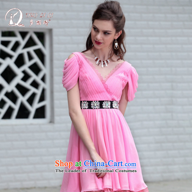 Doris Qi western dress pink dresses bows small dresses small short of foreign trade dress short of Pink dresses XL, Doris Qi (doris dress) , , , shopping on the Internet