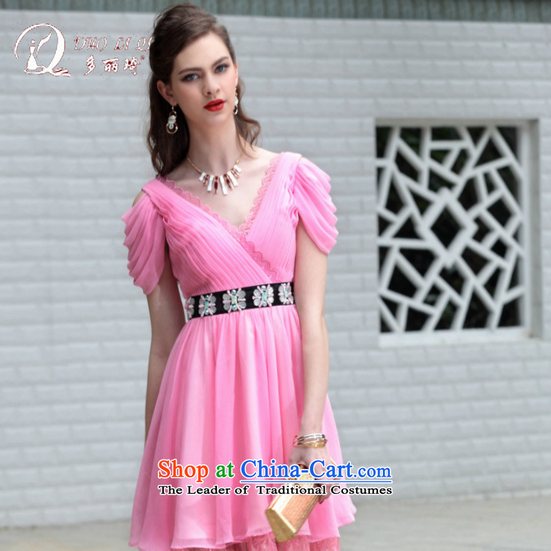 Doris Qi western dress pink dresses bows small dresses small short of foreign trade dress short of Pink dresses XL, Doris Qi (doris dress) , , , shopping on the Internet