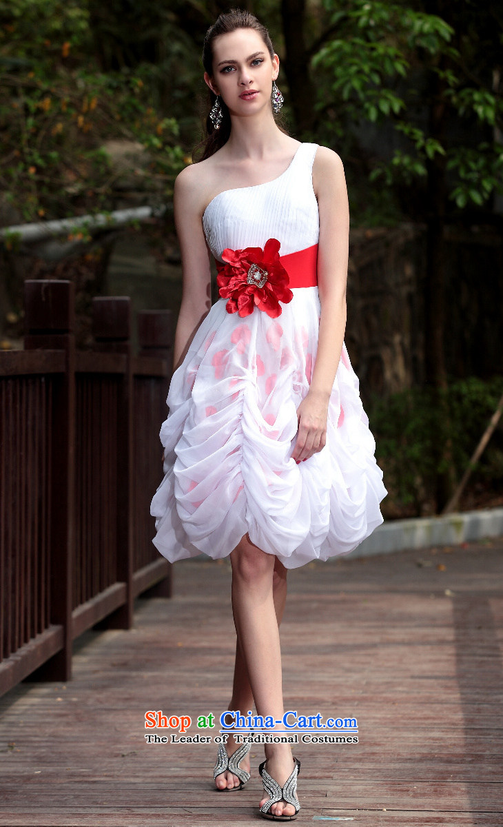 Doris Qi small dress shoulder bon bon skirt dress bride wedding dress small white dress 6026 White L picture, prices, brand platters! The elections are supplied in the national character of distribution, so action, buy now enjoy more preferential! As soon as possible.