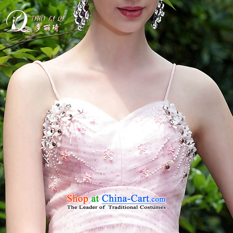 Doris Qi small dress bridesmaid small pink dresses marriage dress western dress pink , L, Doris Qi (doris dress) , , , shopping on the Internet