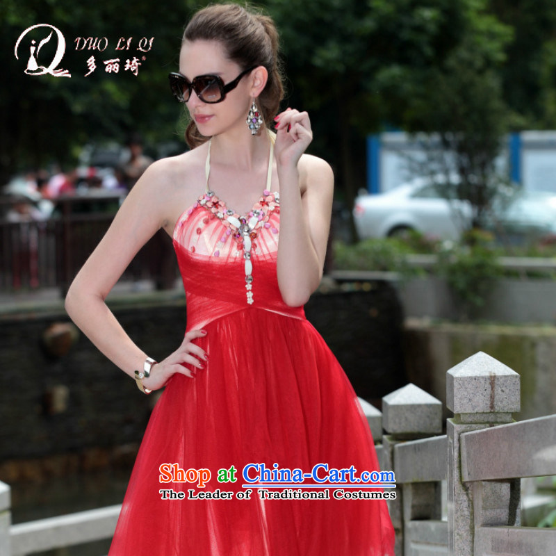Doris Qi 2014 Doris Qi dress new foreign trade dress western dress red , L, Doris Qi (doris dress) , , , shopping on the Internet