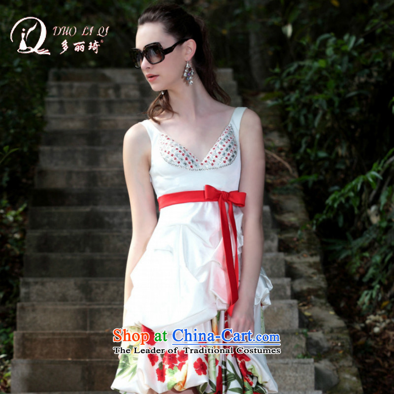 Doris Qi Xia, small dress dress Dress Short white dresses, white XXL, Doris Qi (doris dress) , , , shopping on the Internet