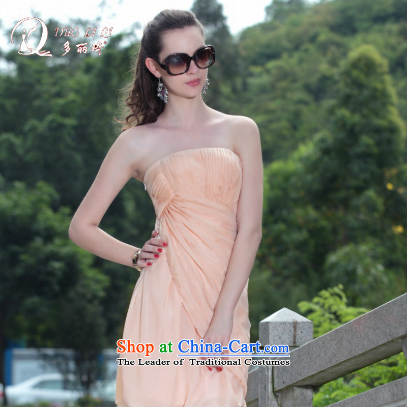 Doris Qi western dress 2015 Small Dress Short wiping the chest, Pink dresses , L, more dress Lai Ki (doris dress) , , , shopping on the Internet