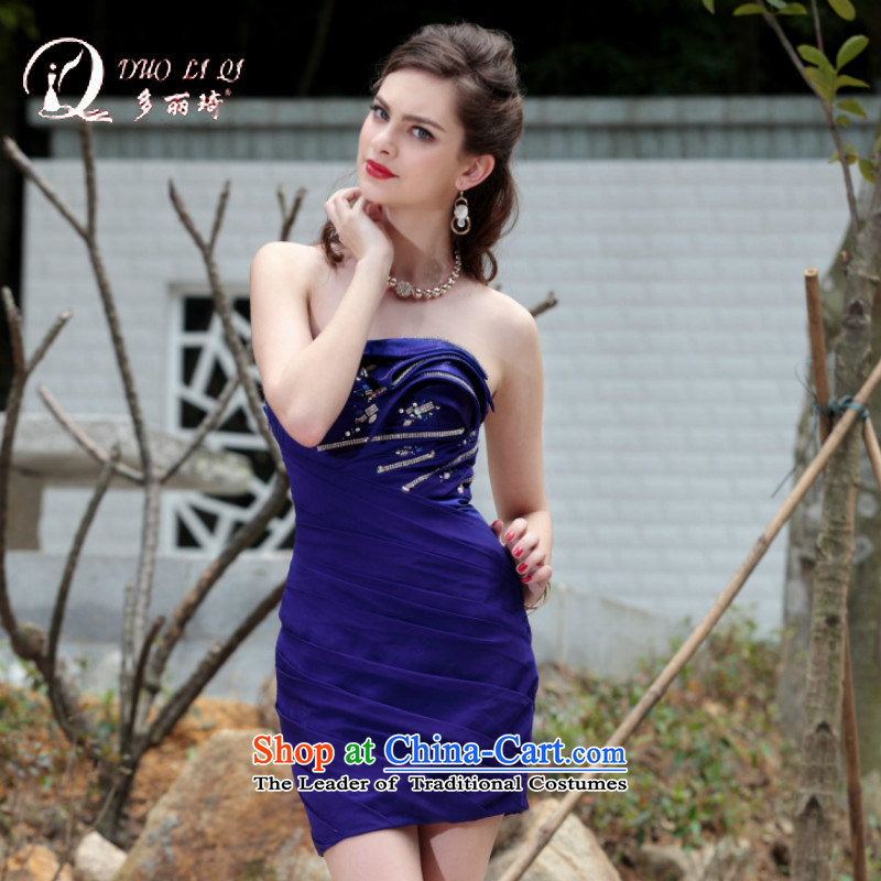 Doris Qi small Dress Short of wiping the ceremony of the blue XL, Doris Qi (doris dress) , , , shopping on the Internet