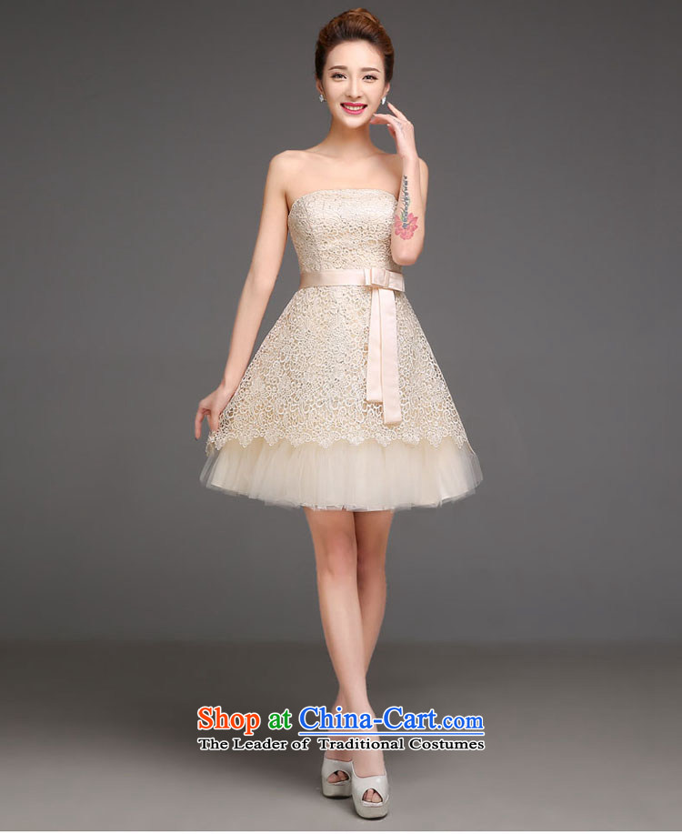 The new service bridesmaid 2015 autumn and winter short, champagne color bridesmaid mission sister skirt small dress skirt video thin bridesmaid dress champagne color XL Photo, prices, brand platters! The elections are supplied in the national character of distribution, so action, buy now enjoy more preferential! As soon as possible.