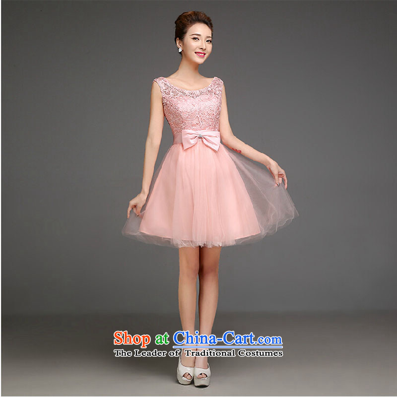 The autumn and winter evening dress short of New 2015 bridesmaid mission dress bridesmaid sister skirt annual service dress bridesmaid dress White XL, yet she has been pressed state color shopping on the Internet