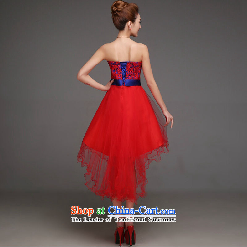 The new summer 2015) bows to Sau San short of marriage, bridal dresses autumn and winter large stylish red dress red color of the bows XXL, services is Windsor shopping on the Internet has been pressed.