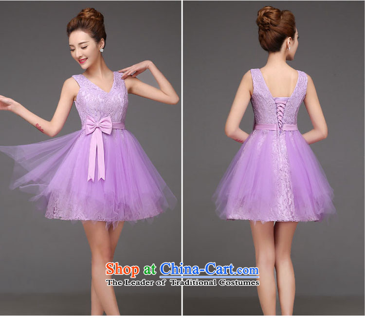 Purple short) bridesmaid Services 2015 new autumn and winter bridesmaid dresses in Sau San sister States shoulder small dress skirt purple shoulders XXL picture, prices, brand platters! The elections are supplied in the national character of distribution, so action, buy now enjoy more preferential! As soon as possible.