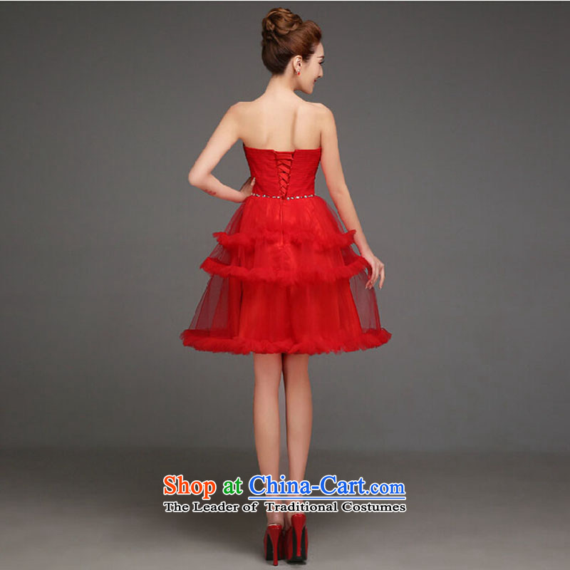 The autumn and winter bride bows services 2015 new short of autumn and winter evening dresses annual dress marriage small dress skirt bridesmaid pink color of the service is Mona Lisa, L, , , , shopping on the Internet