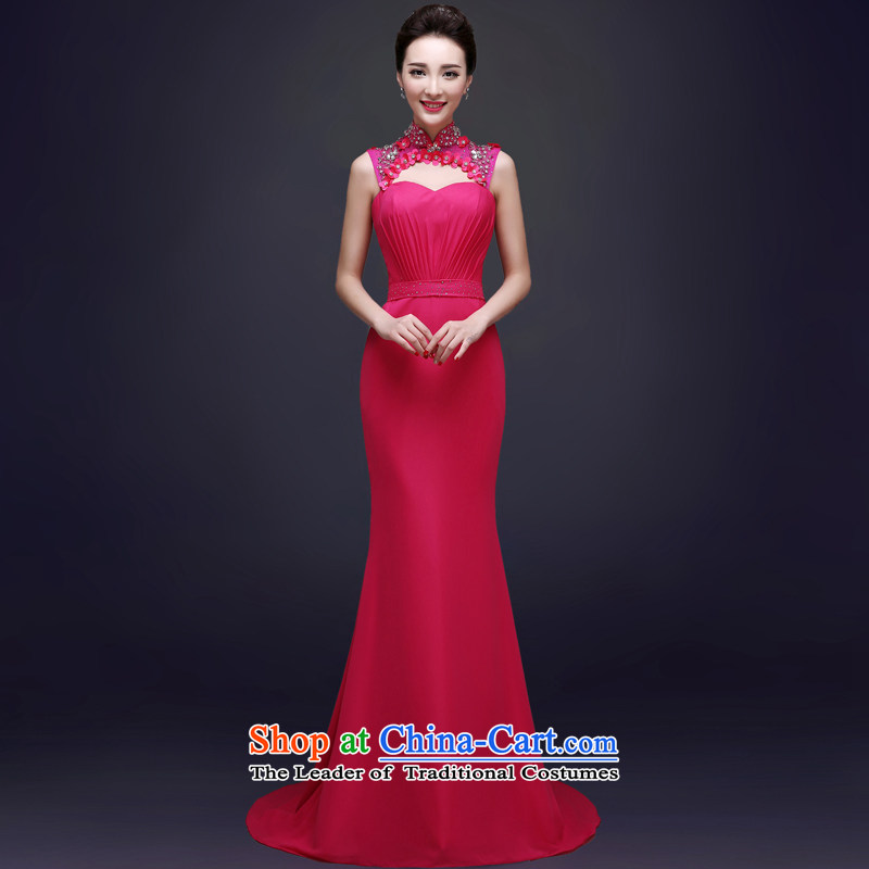 The privilege of serving-leung evening dresses 2015 new bride bows to the summer and fall of moderator banquet wedding dress female red 2XL, honor services-leung , , , shopping on the Internet