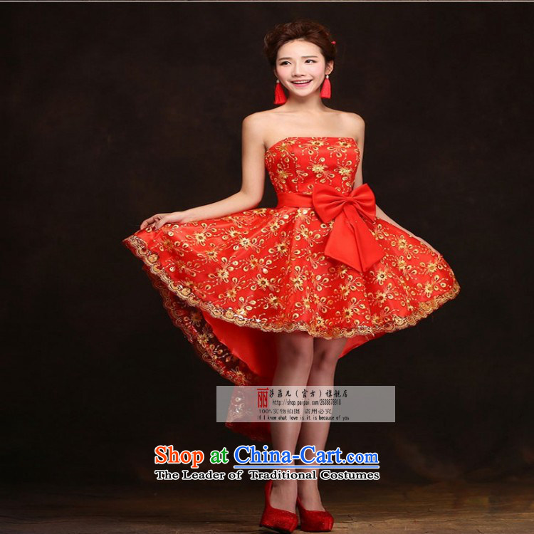 Love So Peng red bride bows services 2015 Spring/Summer New banquet dinner dress short, wedding dresses girls marry bridesmaid services do not need to be XXL support returning picture, prices, brand platters! The elections are supplied in the national character of distribution, so action, buy now enjoy more preferential! As soon as possible.