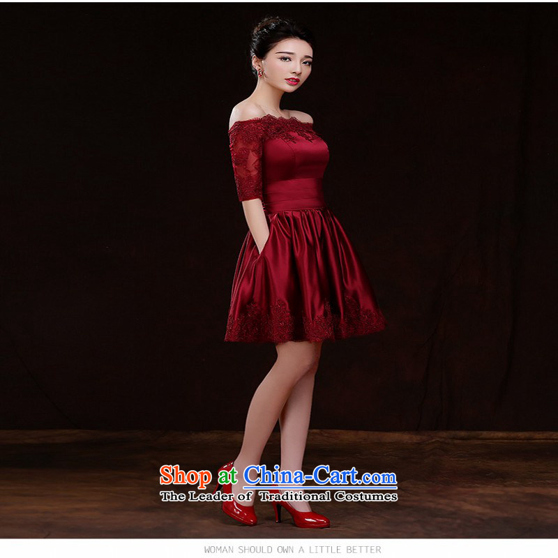Love So Peng bride bows services 2015 new stylish spring and summer wine red short of marriage banquet dinner dress code female XXXL Sau San large need to do not support returning, love so Peng (AIRANPENG) , , , shopping on the Internet