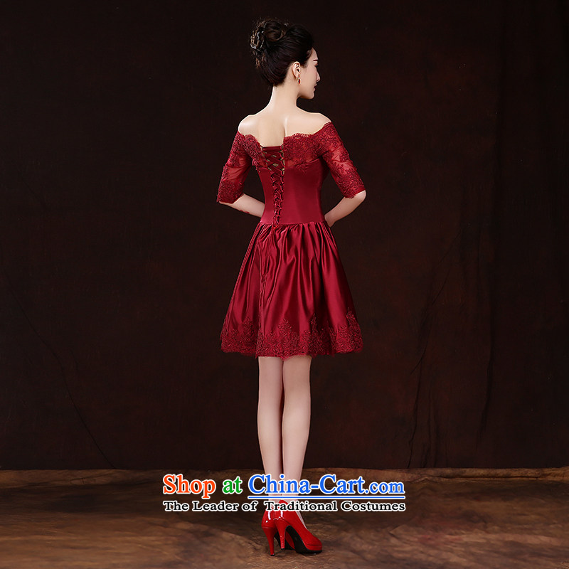 Love So Peng bride bows services 2015 new stylish spring and summer wine red short of marriage banquet dinner dress code female XXXL Sau San large need to do not support returning, love so Peng (AIRANPENG) , , , shopping on the Internet