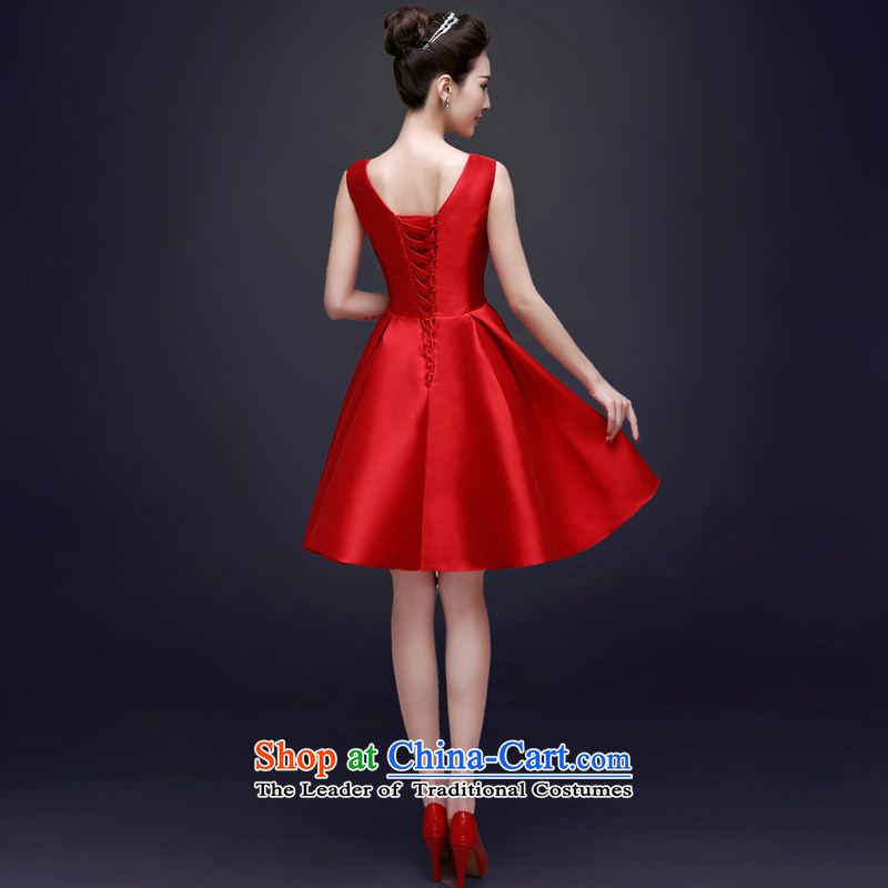 The privilege of serving-leung bride services fall 2015 bows qipao summer evening dress short of stylish wedding dresses women small red red M, a service-leung , , , shopping on the Internet