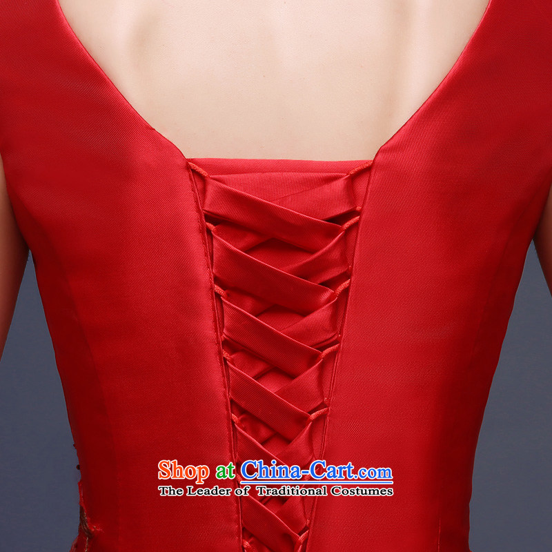 The privilege of serving-leung bride services fall 2015 bows qipao summer evening dress short of stylish wedding dresses women small red red M, a service-leung , , , shopping on the Internet
