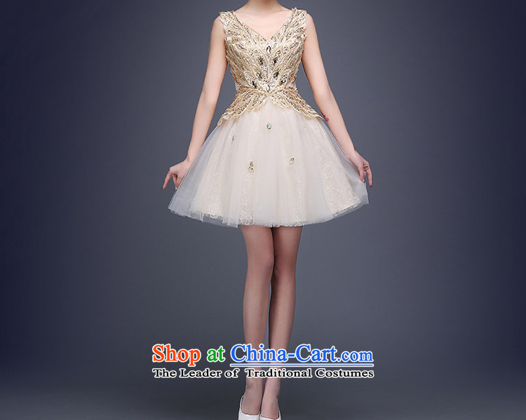 7 Color 7 tone Korean New 2 2015 shoulder stylish bridesmaid small dress spring and summer evening dress short, bridal dresses L031 champagne color S picture, prices, brand platters! The elections are supplied in the national character of distribution, so action, buy now enjoy more preferential! As soon as possible.