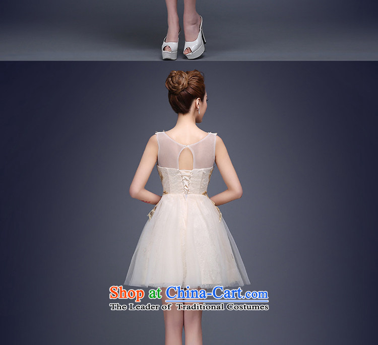 7 Color 7 tone Korean New 2 2015 shoulder stylish bridesmaid small dress spring and summer evening dress short, bridal dresses L031 champagne color S picture, prices, brand platters! The elections are supplied in the national character of distribution, so action, buy now enjoy more preferential! As soon as possible.