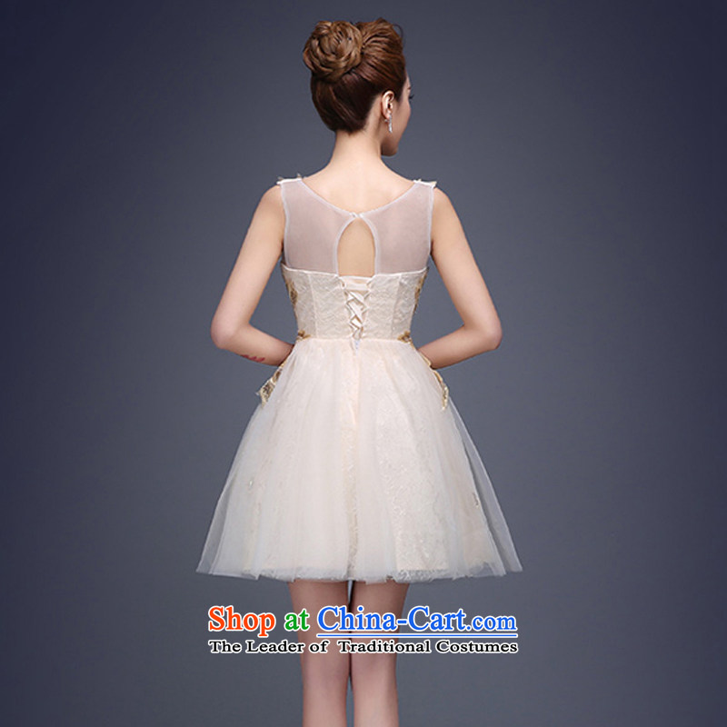 7 Color 7 tone Korean New 2 2015 shoulder stylish bridesmaid small dress spring and summer evening dress short, bridal dresses L031 champagne color S, 7 color 7 Tone , , , shopping on the Internet