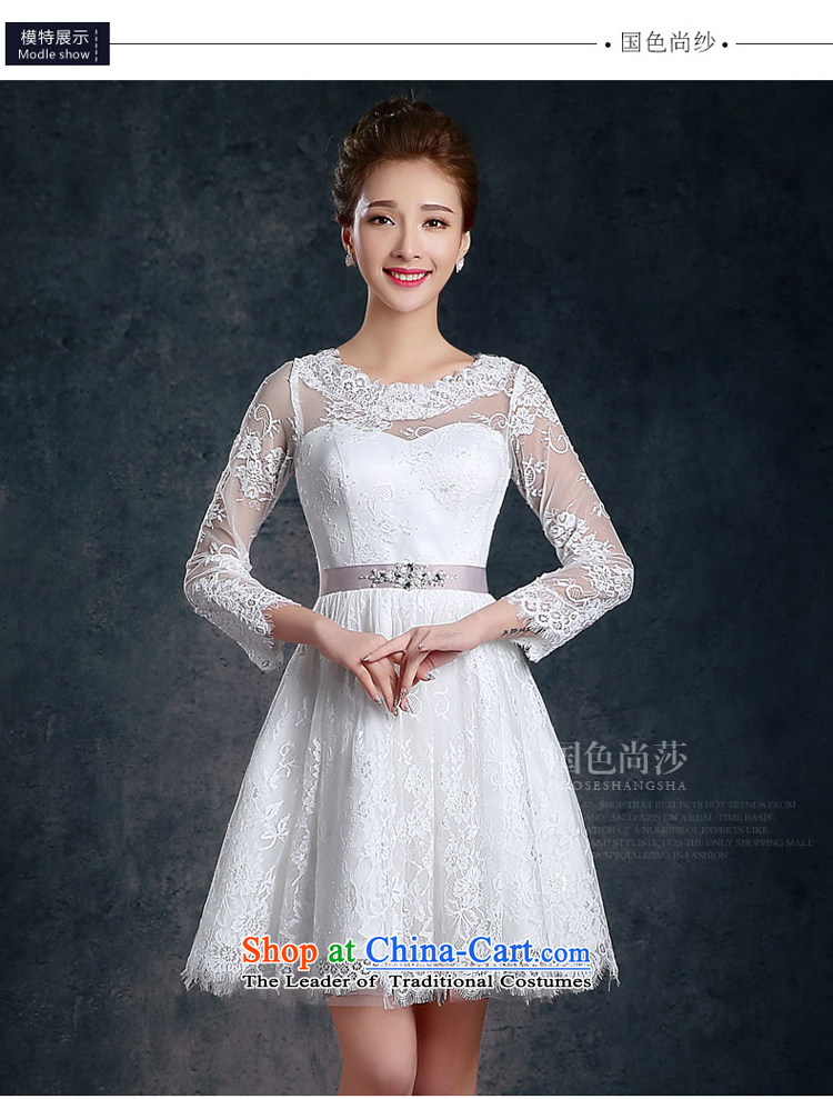 The autumn and winter long-sleeved lace bridesmaid skirt 2015 new white wedding banquet dinner dress short of annual dress skirt white s picture, prices, brand platters! The elections are supplied in the national character of distribution, so action, buy now enjoy more preferential! As soon as possible.