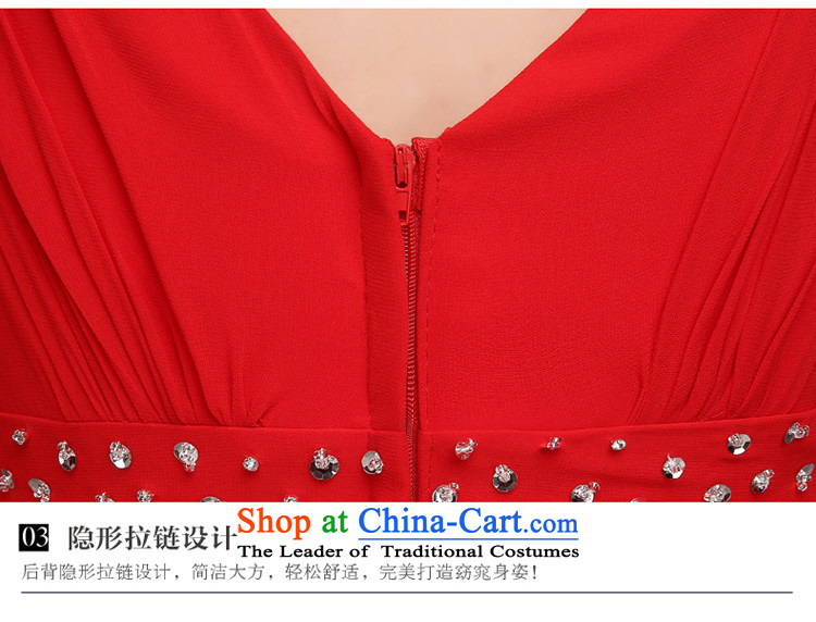 2015 Autumn and Winter, deep V-Neck bride bows Services edition of the new Korean stylish graphics thin princess short-sleeved red dress marriage) L picture, prices, brand platters! The elections are supplied in the national character of distribution, so action, buy now enjoy more preferential! As soon as possible.