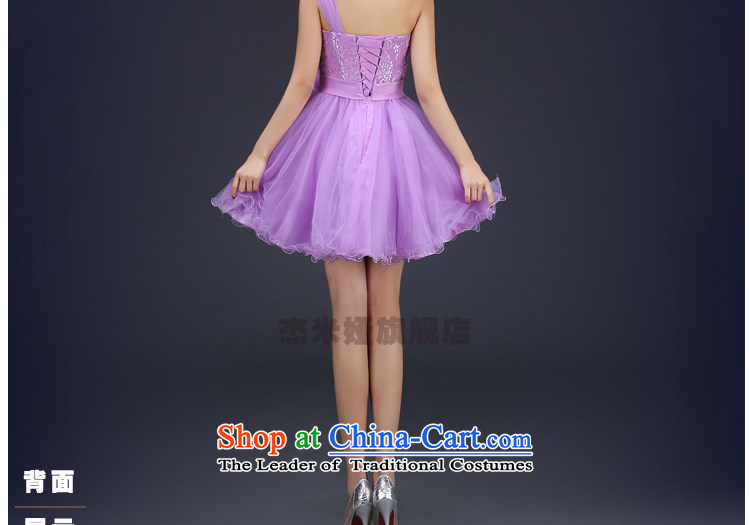 Jie Mia spring and autumn 2015 new bridesmaid dresses bridesmaid small in serving short skirts, purple sister married female summer evening dress shoulder XL Photo, prices, brand platters! The elections are supplied in the national character of distribution, so action, buy now enjoy more preferential! As soon as possible.