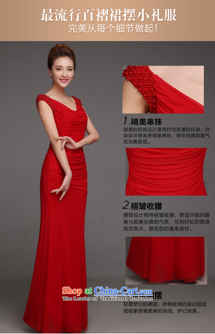 Marriages bows services red long wedding dresses , 2015 trendy new Sau San evening dress autumn and winter red XL Photo, prices, brand platters! The elections are supplied in the national character of distribution, so action, buy now enjoy more preferential! As soon as possible.