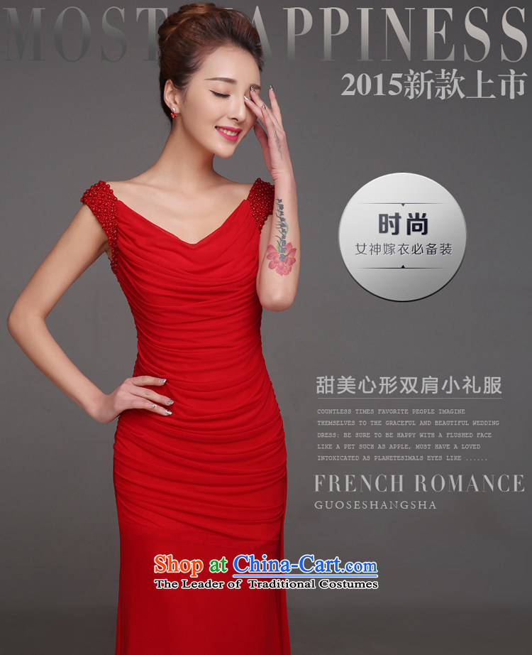 Marriages bows services red long wedding dresses , 2015 trendy new Sau San evening dress autumn and winter red XL Photo, prices, brand platters! The elections are supplied in the national character of distribution, so action, buy now enjoy more preferential! As soon as possible.