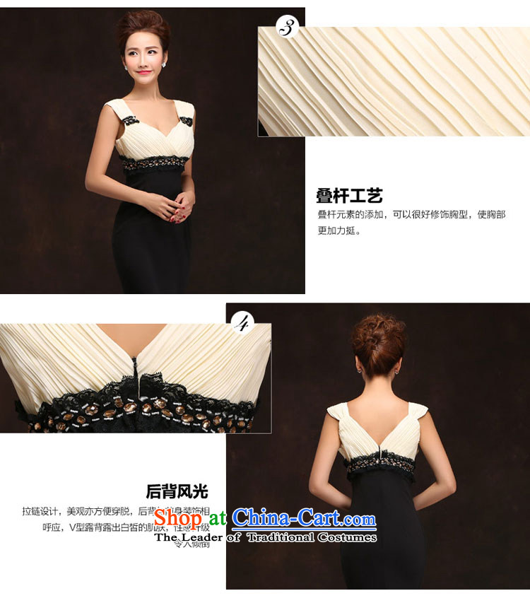 The feelings of Chinese New Year 2015 yarn wedding dresses crowsfoot Korean word V-Neck shoulder bride bows long evening under the auspices of dress skirt black L picture, prices, brand platters! The elections are supplied in the national character of distribution, so action, buy now enjoy more preferential! As soon as possible.