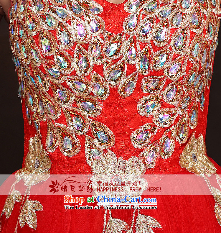 Qing Hua yarn 2015 new stylish bridal dresses short of marriage betrothal evening dresses banquet red bows large serving short skirt red XL Photo, prices, brand platters! The elections are supplied in the national character of distribution, so action, buy now enjoy more preferential! As soon as possible.