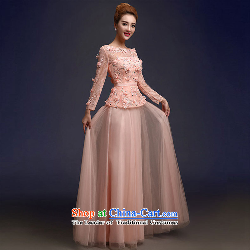 In autumn and winter bridesmaid skirt 2015 New Sau San short skirts and sisters, wedding dresses toasting champagne marriage bridesmaid services pink long M color is Mona Lisa Country , , , shopping on the Internet