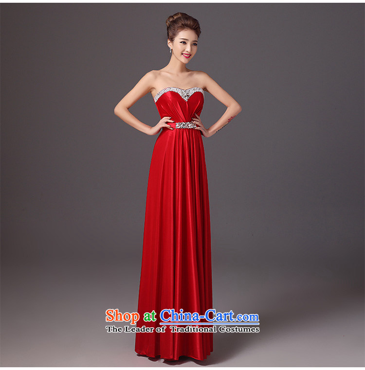 The autumn and winter bride services stylish 2015 new drink, wipe the chest long evening dresses red Sau San wedding dress red L picture, prices, brand platters! The elections are supplied in the national character of distribution, so action, buy now enjoy more preferential! As soon as possible.