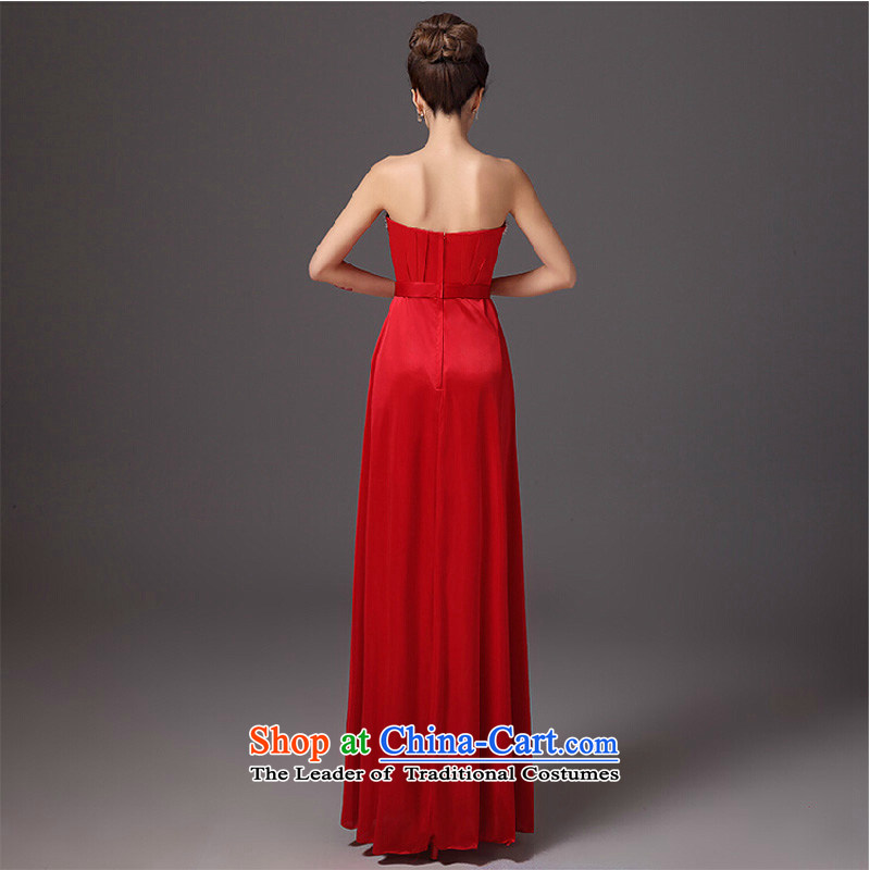 The autumn and winter bride services stylish 2015 new drink, wipe the chest long evening dresses red Sau San wedding dress red color is Mona Lisa, L, the , , , shopping on the Internet