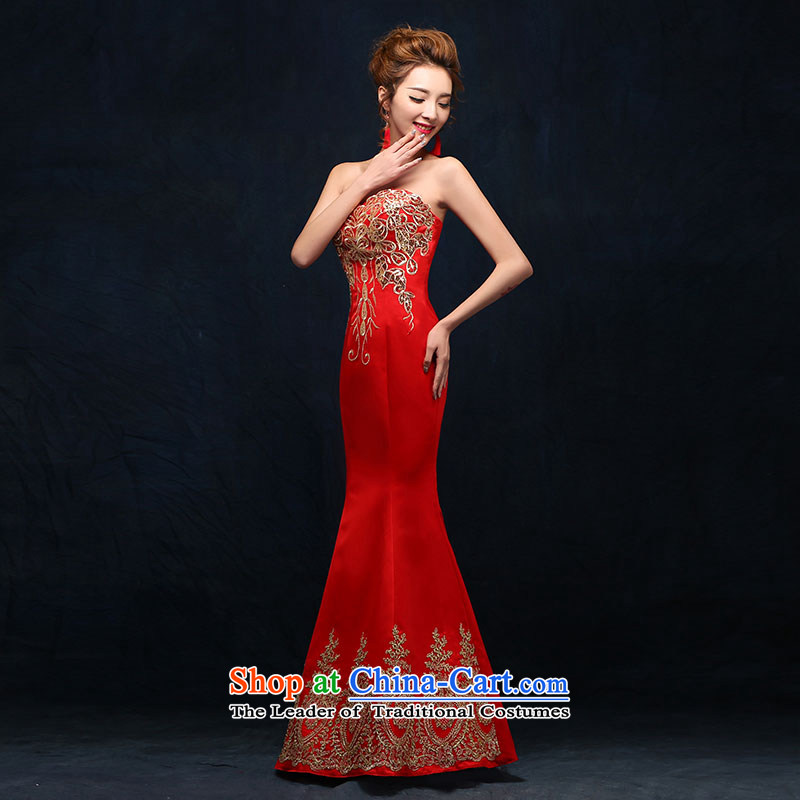 The new wedding dresses red 2015 stylish marriages bows services serving the Spring bows RED M, in accordance with rim Sau San sa shopping on the Internet has been pressed.